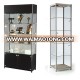 2017 Modern Silver glass display cabinet with Double Glass Door & Spotlight