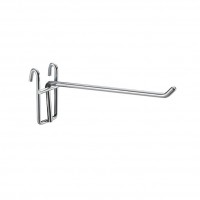 8" 200mm Gridwall Hooks For Grid Panel Display - 200 Pcs Box - 6mm Dia Wire - Standard Duty - Iron chrome finished