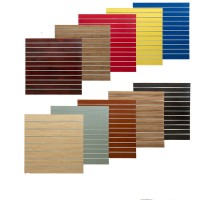 Aluminium insert slatwall panel shop decoration high density mdf fiberboard