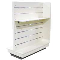 MDF Panels Supermarket grocery Cloths Shops display for women one side Slatwall Display Shelf