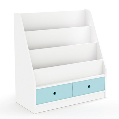 white and blue wooden book shelf for kids baby home book shelves